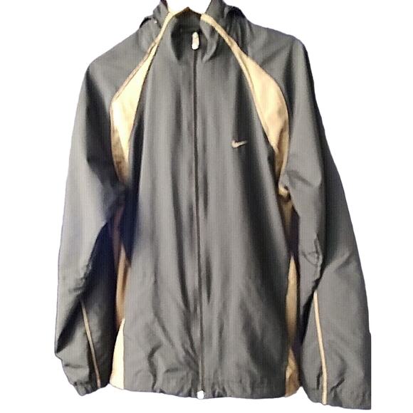 Nike black and brown Men's windbreaker full zipper Jacket size medium - Picture 1 of 10